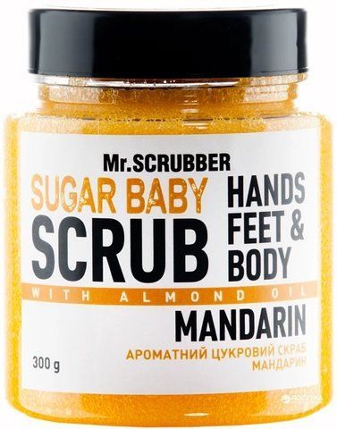 Цукровий скраб для тіла Mr. Scrubber Sugar baby Mandarin для всіх типів шкіри 300 г 4820200230344 фото