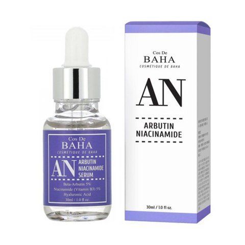 Сироватка для обличчя проти пігментації Cos De BAHA Arbutin 5% Niacinamide 5% Serum 30мл 8809240318324 фото