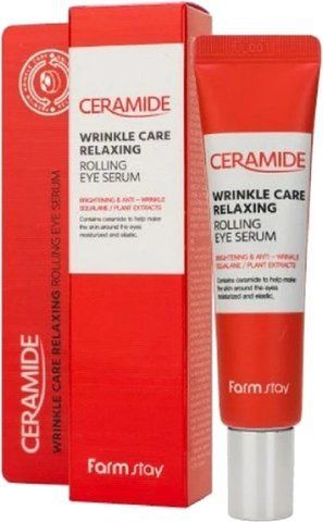 Сироватка для шкіри навколо очей з церамідами FarmStay Ceramide Wrinkle Care Relaxing Rolling Eye Serum 25мл 8809480773129 фото