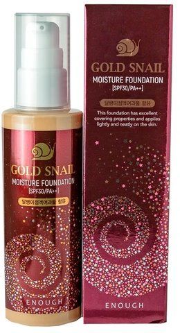 Тональний крем Enough Gold Snail Moisture Foundation SPF30 із муцином равлика №21 8809474498816 фото