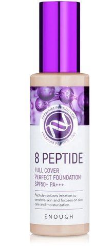 Тональний крем Enough 8 Peptide Full Cover Perfect Foundation SPF50+ PA+++ Foundation with Peptides №13 100г 8809605870962 фото