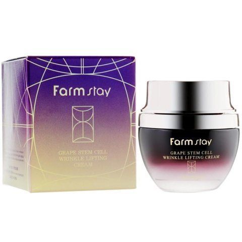 Крем для обличчя FarmStay Grape Stem Cell Wrinkle Lifting Cream з фітостовбуровими клітинами винограду 50 мл 8809317284934 фото