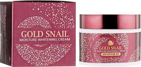 Крем для обличчя з муцином равлика Enough Gold Snail Moisture Whitening Cream 50г 8809480655449 фото