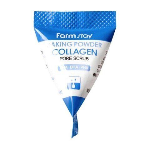 Скраб для обличчя із содою та колагеном FarmStay Collagen Baking Powder Pore Scrub 7 г 8809541197888 фото
