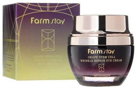 Крем для шкіри навколо очей FarmStay Grape Stem Cell Wrinkle Repair Eye Cream 50г 8809317284880 фото