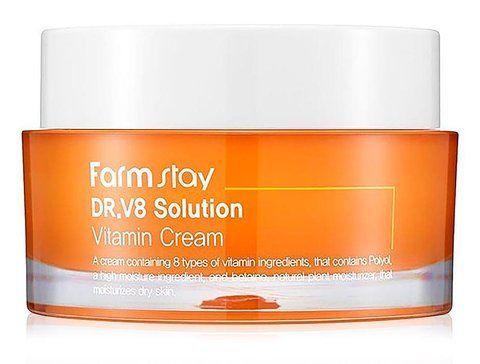 Крем для обличчя вітамінний від зморшок FarmStay DR.V8 Solution Vitamin Cream 50 мл 8809624723638 фото