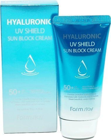 Крем для обличчя сонцезахисний FarmStay Hyaluronic UV Shield Sun Block Cream SPF50+ 70мл 8809426958153 фото