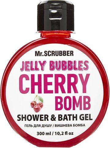 Гель для душу Mr. Scrubber Jelly bubbles Cherry Bomb для всіх типів шкіри 300 г 4820200230412 фото