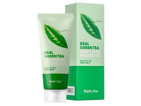 Пілінг-гель для обличчя FarmStay Green Tea Deep Clear Peeling Gel Глибоко очищувальний 100 мл 8809809801007 фото
