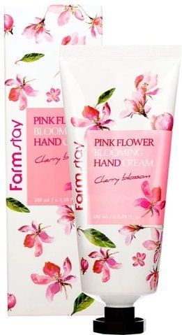 Крем для рук FarmStay Pink Flower Blooming Hand Cream Cherry Blossom із екстрактом квітучої вишні 100 г 8809338560123 фото