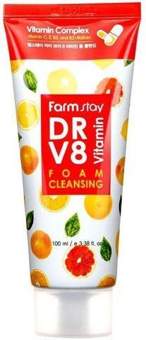 Пінка для вмивання FarmStay Dr-V8 Vitamin Foam Cleansing для очищення шкіри 100 мл 8809469775885 фото